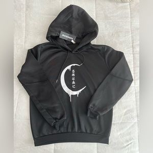 🌻NWT Harajuku Gothic Moon Printed Black Hoodie